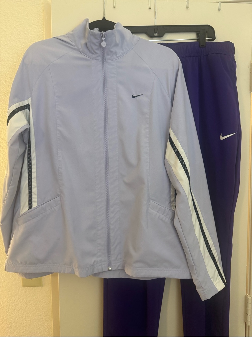 Nike Purple Dri-FIT Athletic Top with White Swoosh